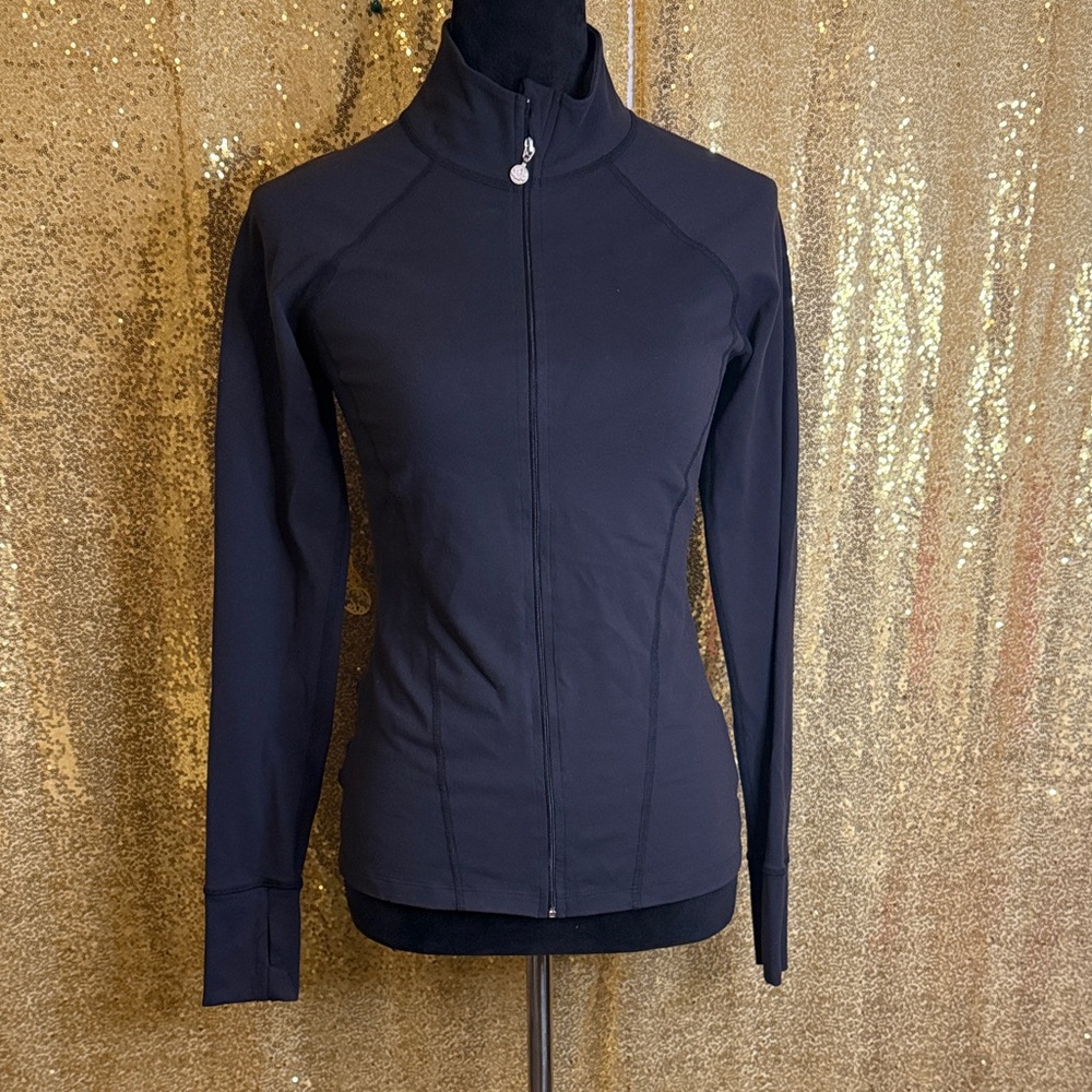 Beyond Yoga Black Full-Zip Sweatshirt
